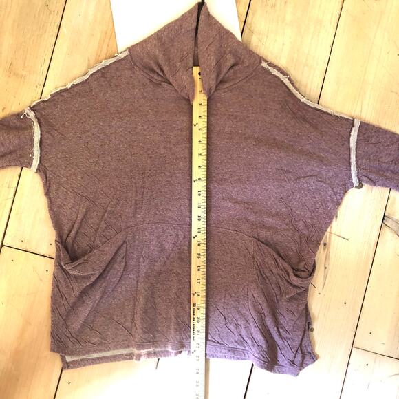 We the Free Free People Women's EUC Oversized Cowl Neck Sweater Pink/Mauve M - Picture 10 of 11